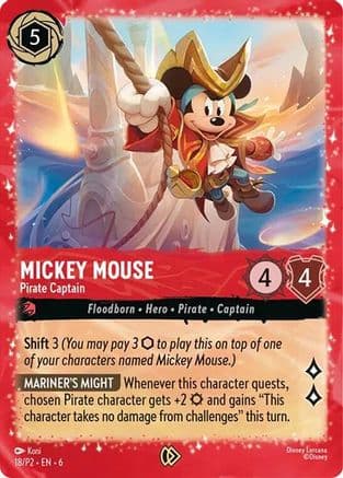Mickey Mouse - Pirate Captain — Disney Lorcana Promo Cards