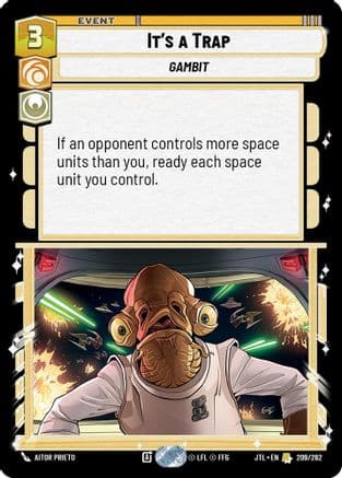 It's a Trap — Jump to Lightspeed Star Wars: Unlimited card by Aitor Prieto