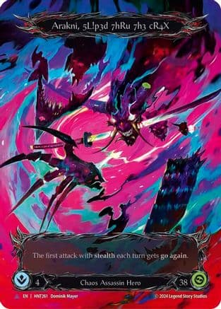 Arakni, 5L!p3d 7hRu 73h cR4X (Marvel) — The Hunted Flesh and Blood card by Dominik Mayer