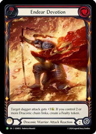 Endear Devotion - GEM013 — GEM Pack 1 Flesh and Blood card by Federico Musetti
