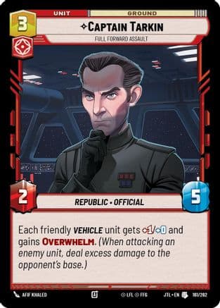 Captain Tarkin - Full Forward Assault — Jump to Lightspeed Star Wars: Unlimited card by Renaud Scheidt