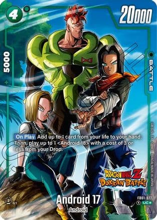 Android 17 - FB01-077 (Dragon Ball Z Dokkan Battle Alternate Art) — Awakened Pulse Alternate Art Reprints