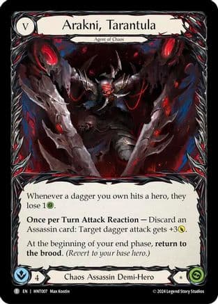 Arakni, Tarantula // Arakni, Trap-Door — The Hunted Flesh and Blood card by Max Kostin