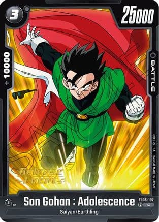 Son Gohan : Adolescence - FB05-102 — New Adventure Release Event Cards