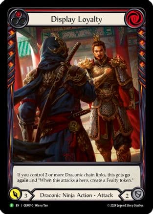Display Loyalty (Red) — GEM Pack 1 Flesh and Blood card by Wisnu Tan
