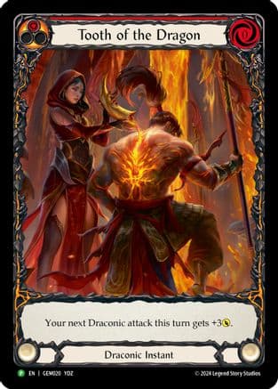 Tooth of the Dragon (Red) — GEM Pack 1 Flesh and Blood card by YDZ