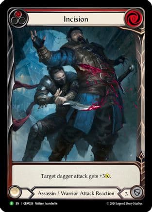 Incision (Red) — GEM Pack 1 Flesh and Blood card by Nilsen Ivanderlie