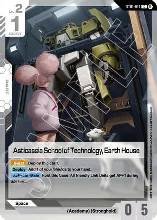 Asticassia School of Technology, Earth House — Edition Beta Gundam Card Game card by funbolt