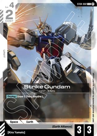 Strike Gundam — Edition Beta Gundam Card Game card by Kira Yamato