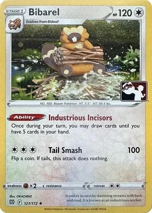 Bibarel - 121/172 (Cosmos Holo) — Prize Pack Series Cards