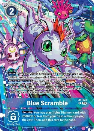 Blue Scramble (Alternate Art) — Digimon Card Game card