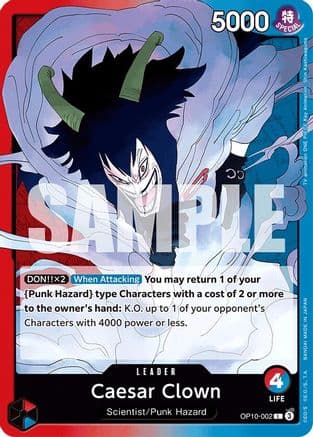 Caesar Clown (002) — Royal Blood One Piece Card Game card by Eiichiro Oda