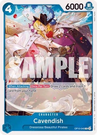 Cavendish (045) — Royal Blood One Piece Card Game card by Hironori Kyozuka
