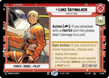 Luke Skywalker - Hero of Yavin — Jump to Lightspeed Star Wars: Unlimited card by Renaud Scheidt