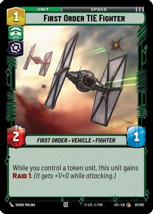 First Order TIE Fighter — Jump to Lightspeed Star Wars: Unlimited card by Shane Molina