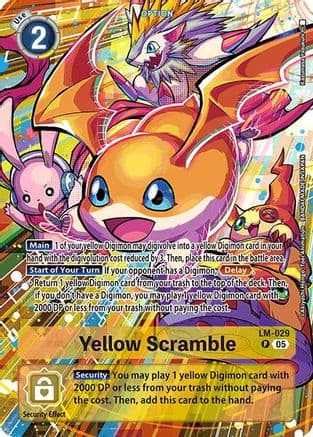 Yellow Scramble (Alternate Art) — Digimon Card Game card