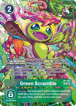 Green Scramble (Alternate Art) — Starter Deck 21: Hero of Hope Digimon Card Game card by BANDAI NAKANO