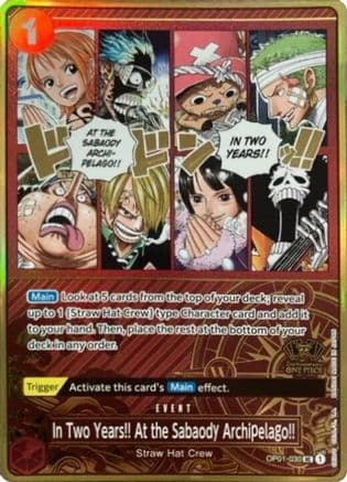 In Two Years!! At the Sabaody Archipelago!! (One Piece Japanese Version 2nd Anniversary Set) — One Piece Promotion Cards