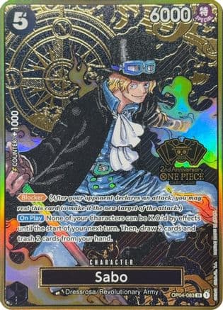 Sabo (One Piece Japanese Version 2nd Anniversary Set) — One Piece Promotion Cards