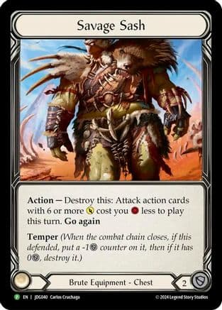 Savage Sash - JDG040 — Flesh and Blood: Promo Cards