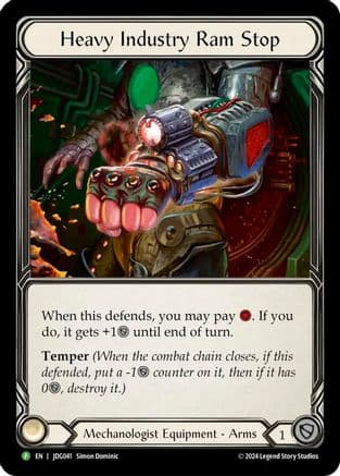 Heavy Industry Ram Stop - JDG041 — Flesh and Blood: Promo Cards Flesh and Blood card by Simon Dominic