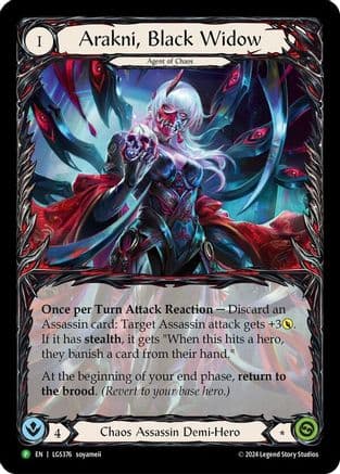 Arakni, Black Widow (Extended Art) - LGS376 — Flesh and Blood: Promo Cards Flesh and Blood card by sōyamelii
