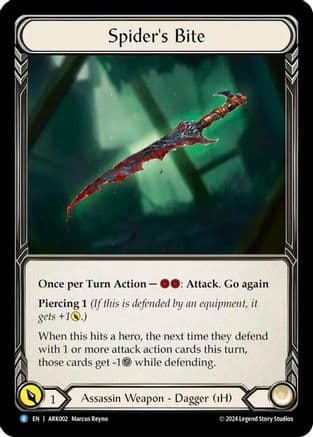 Spider's Bite — Blitz Deck: The Hunted - Arakni Flesh and Blood card by Marcus Reyno