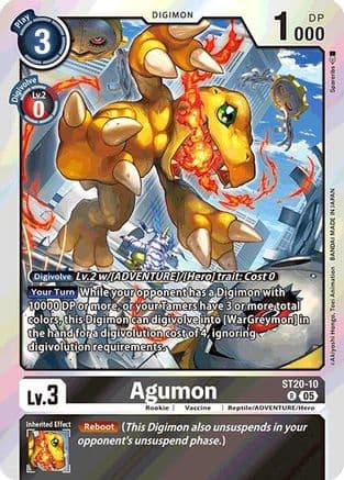 Agumon — Starter Deck 20: Protector of Light Digimon Card Game card by Akiyoshi Hongo, Toei Animation