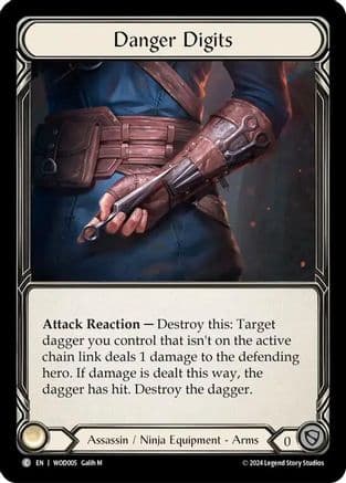 Danger Digits — Blitz Deck: The Hunted - Arakni, Web of Deceit Flesh and Blood card by Galih M