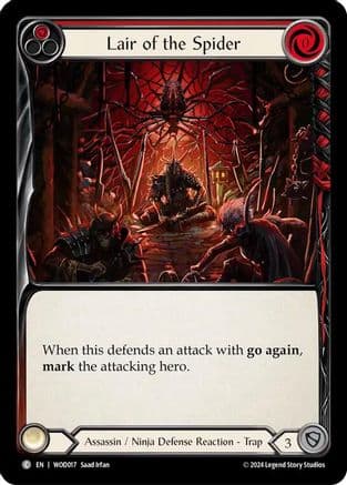 Lair of the Spider (Red) — Blitz Deck: The Hunted - Arakni, Web of Deceit Flesh and Blood card by Saad Irfan