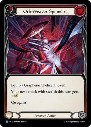 Orb-Weaver Spinneret (Red) — Blitz Deck: The Hunted - Arakni, Web of Deceit Flesh and Blood card by SanSan