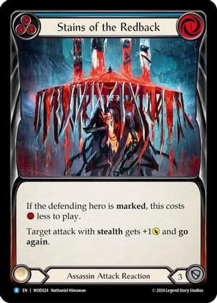 Stains of the Redback (Blue) — Blitz Deck: The Hunted - Arakni, Web of Deceit Flesh and Blood card by Nathaniel Himawan