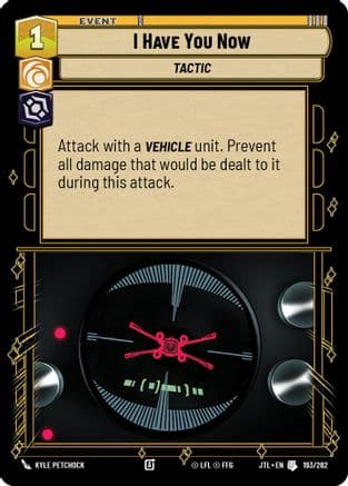 I Have You Now — Jump to Lightspeed Star Wars: Unlimited card by Kyle Petchock