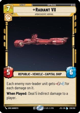Radiant VII - Ambassadors' Arrival — Jump to Lightspeed Star Wars: Unlimited card by Ario Anindito