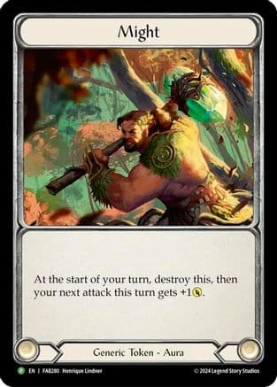 Might - FAB280 — Flesh and Blood: Promo Cards Flesh and Blood card by Henrique Lindner