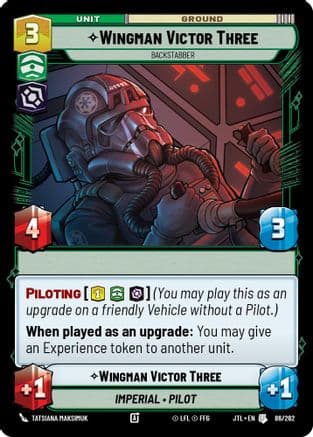 Wingman Victor Three - Backstabber — Jump to Lightspeed Star Wars: Unlimited card by Tatsiana Maksimuk