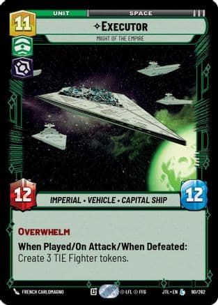 Executor - Might of the Empire — Jump to Lightspeed Star Wars: Unlimited card by French Carlomagno