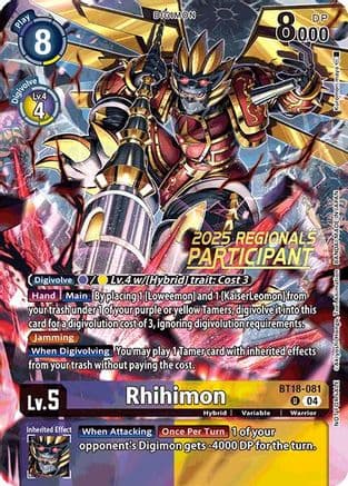 Rhihimon (2025 Regionals Participant) — Release Special Booster 2.0