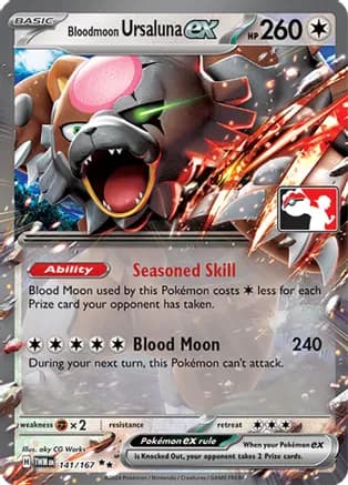 Bloodmoon Ursaluna ex - 141/167 — Prize Pack Series Cards Pokémon TCG card by aky CG Works