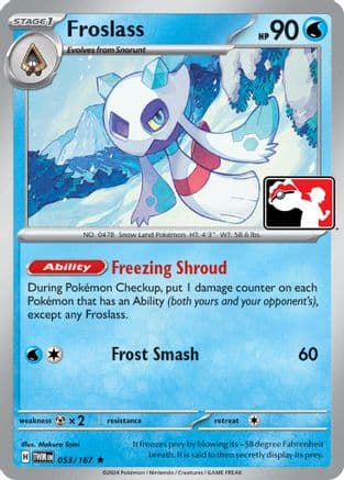 Froslass - 053/167 — Prize Pack Series Cards Pokémon TCG card by Makura Tami