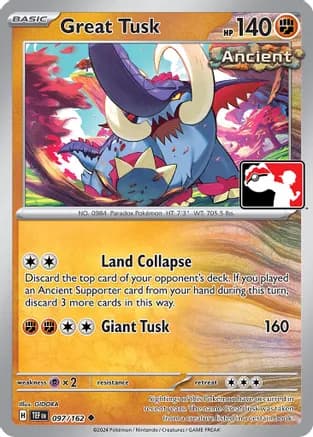 Great Tusk - 097/162 — Prize Pack Series Cards Pokémon TCG card by GIDORA