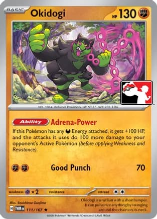 Okidogi - 111/167 — Prize Pack Series Cards Pokémon TCG card by Souichirou Gunjima
