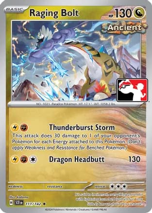 Raging Bolt - 111/142 — Prize Pack Series Cards