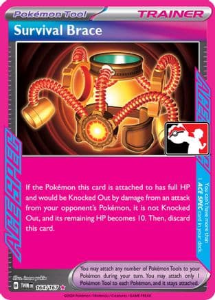 Survival Brace - 164/167 — Prize Pack Series Cards Pokémon TCG card by inose yukie