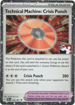 Technical Machine: Crisis Punch - 090/091 (Cosmos Holo) — Prize Pack Series Cards Pokémon TCG card by Studio Bora Inc.