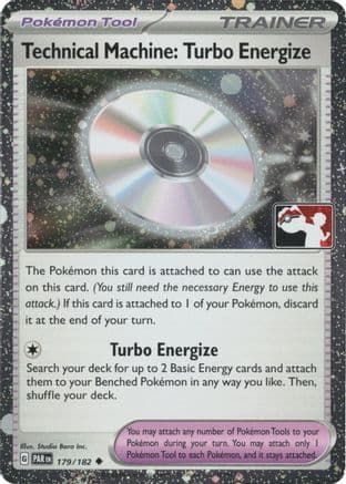 Technical Machine: Turbo Energize - 179/182 (Cosmos Holo) — Prize Pack Series Cards Pokémon TCG card by Studio Bora Inc.