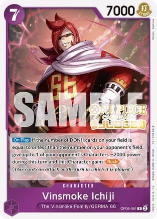 Vinsmoke Ichiji (Judge Pack Vol. 5) — One Piece Promotion Cards