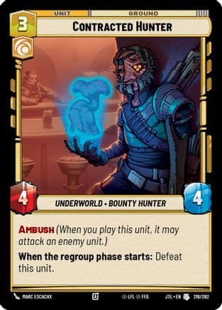 Contracted Hunter — Jump to Lightspeed Star Wars: Unlimited card by Marc Escachx