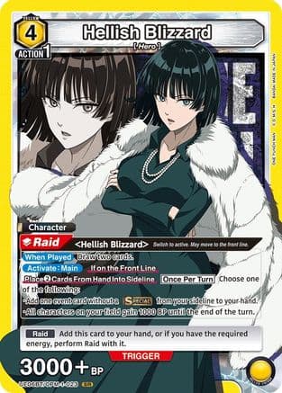 Hellish Blizzard (023) — UE06BT: One Punch Man Union Arena card by M.S.H