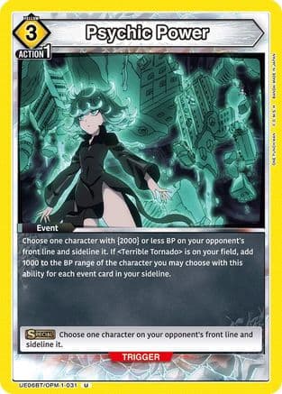 Psychic Power — UE06BT: One Punch Man